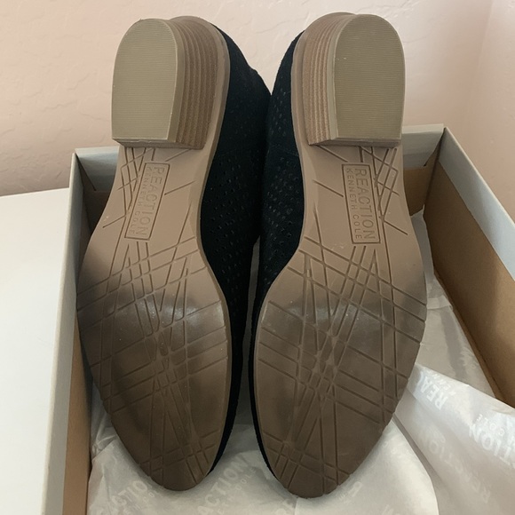 Black Suede Perforated Ankle Boot - Picture 4 of 5